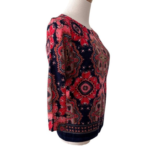 Vibrant Talbots Pure Merano Wool Light Weight Crew Neck Pull Over Sweater - Picture 6 of 11